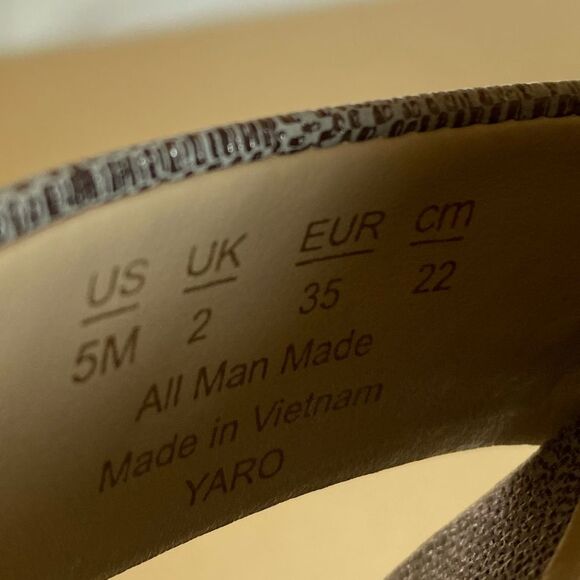 NEW Sam Edelman Yaro Block Heeled Open Toe Sandals Size 5 in Pewter Metallic - Picture 12 of 15